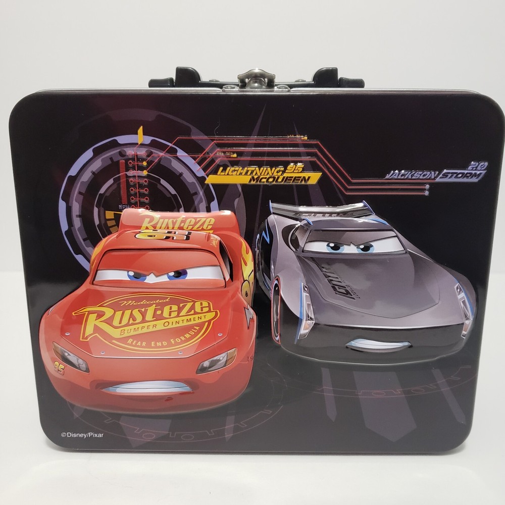 Disney Pixar Cars Lunch Box Run with Handle & Puzzle Lightning McQueen & Storm