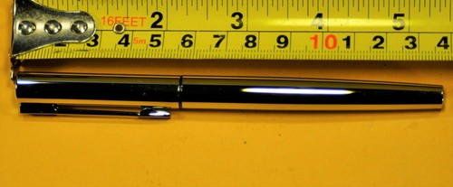 "Waterman" Graduate "F" nib Smooth chrome&CT Fountain Pen w/Orig. box - Picture 3 of 12