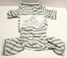 Dog Cat Pajamas Jumpsuit Clothes Lightweight Stripped 13" Back Length