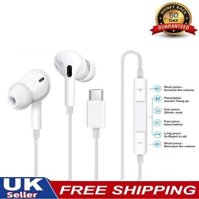 PROMAX Headphones Earphones Type c Wired For Apple iPhone 15 Pro max 15Pro 16Pro Max 16