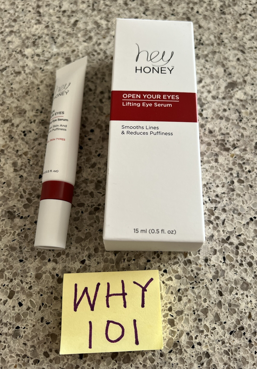 Hey Honey Open Your Eyes Lifting Eye Serum .5oz/15mL Full Size NEW BOX