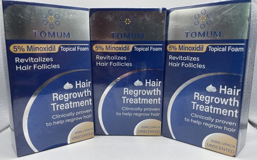 3 - TOMUM Hair Growth Foam Men/Women 5% Minoxidil Regrowth. SEALED FREE SHIPPING