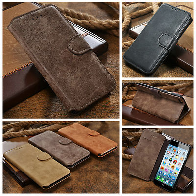 Handyhülle für Samsung Galaxy S9 8 7 6 5 iPhone Flip Case Schutz Hülle Cover