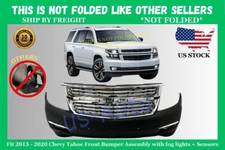 Fit 2015 - 2020 Chevy Tahoe Front Bumper Assembly with Fog + Sen hole G1000974-A