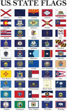 State Flags Poster 2023 Updated Edition US History Classroom Decorations Social
