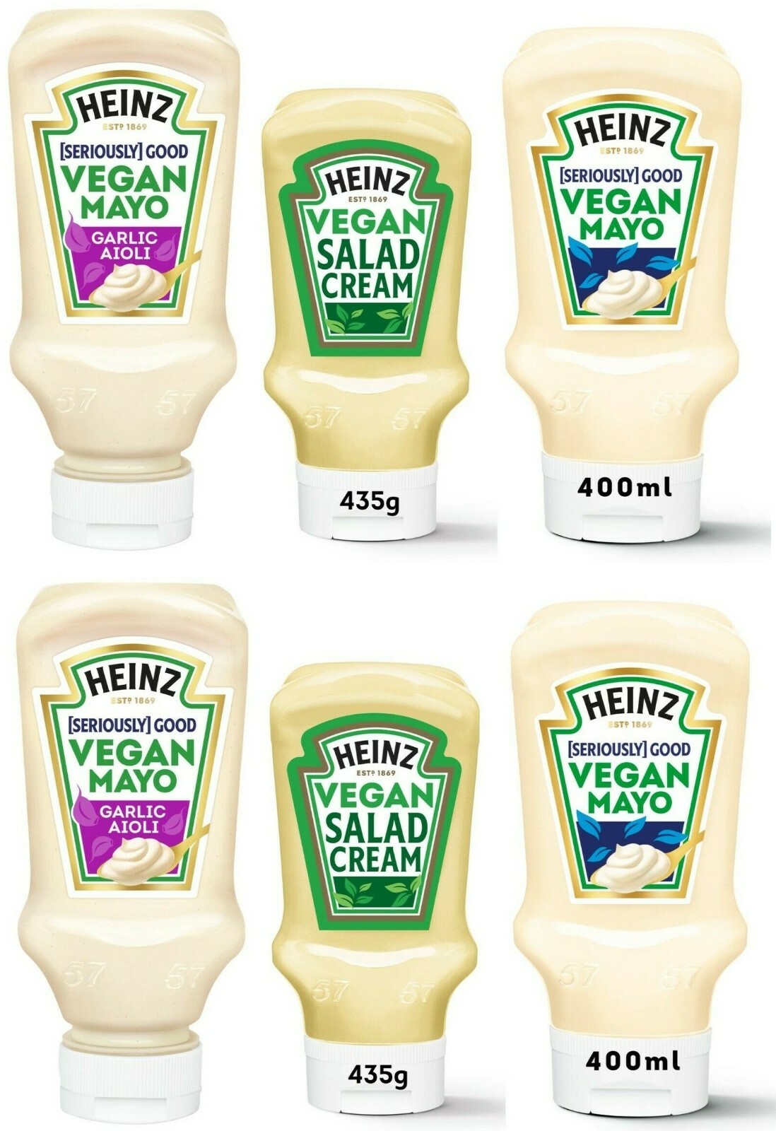 Vegan Mayonnaise Selection by Heinz / Salad Cream Dressing Egg Free