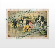 Greenback Tobacco gift for smoker frogs metal tin sign  inspirational wall art