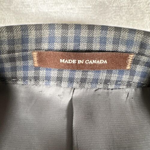 Peter Millar Blazer Men Size 44R Sport Jacket Two Button Checked Made in Canada - Picture 6 of 14