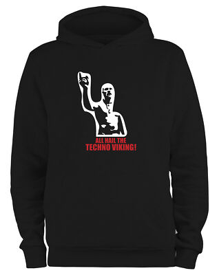 Styletex23 Kapuzenpullover Herren All Hail The Techno Viking, Fun