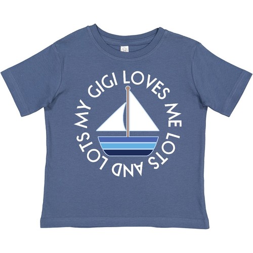 Inktastic My Gigi Loves Me Sailboat Boys Sailing Toddler T-Shirt Grandma Childs