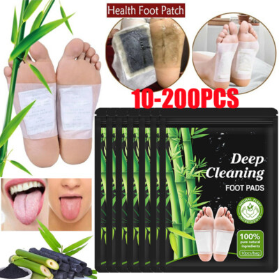 10-200Stk Detox Foot Patches Pads Natural Plants Body Toxins Feet Deep Cleansing