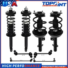 8pc Front Rear Struts w/Coil Spring Sway Bars Link For 13-2017 Honda Accord 2.4L