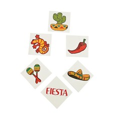 Fiesta Temporary Tattoo Assortment - 72 Count Cinco De Mayo