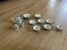 Antique Hand Painted Child  s Porcelain China Lusterware Tea Set from Japan