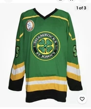 St John's Shamrocks Custom Hockey Jersey Rhea Green Size 2XL