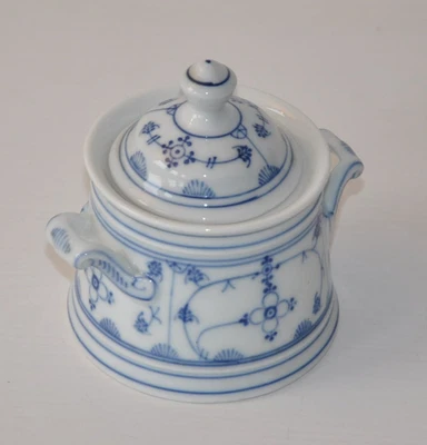 Zuckerdose mit Deckel PM Moschendorf Bavaria Doris blau bayrisch ca. 12 cm hoch - Bild 1 von 4