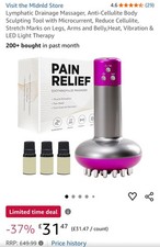 Lymphatic Drainage Massager, Anti-Cellulite Body Sculpting Tool with Microcurren