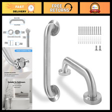 12" Stainless Steel Shower Grab Bar 2 Pack - Bathroom Safety Handrail for Senior