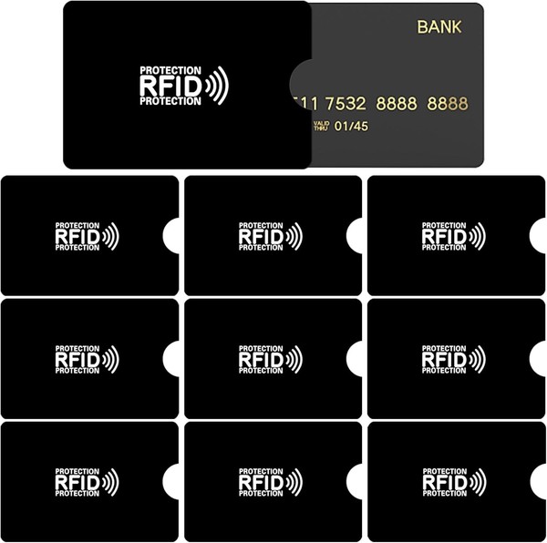 Labuyi 10 StüCk Rfid Blocker KartenhüLle,KreditkartenhüLle Rfid Sc-image