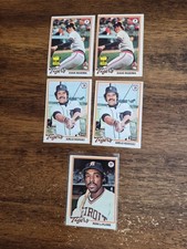 Lot Of 10 1978 O Pee Chee MLB Detriot Tigers Cards; Rusty Staub