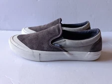 Vans Slip On Pro Men’s 10.5 Gray Suede Low Top Sneakers
