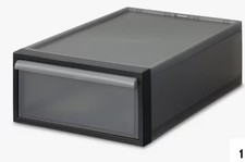 Like-it Modular Storage Stacking Storage Drawer, H16cm, Dark Grey