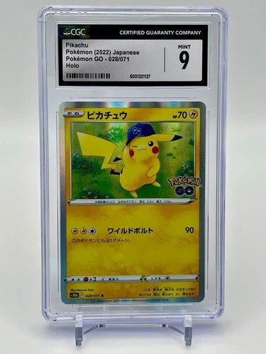 Pikachu Pokémon (2022) Japanese Pokémon GO - 028/071 Holo CGC 9