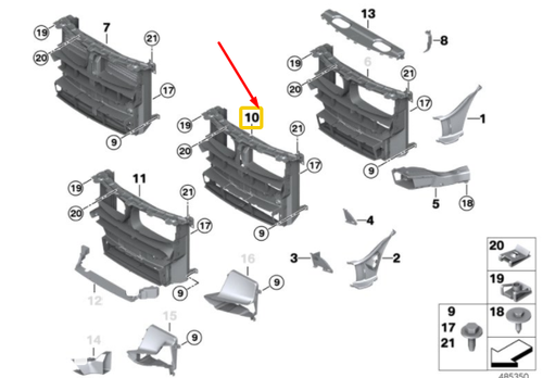 BMW X5 F15 Kühlluftkanal 51747343798 7343798 NEUES ECHTES | eBay