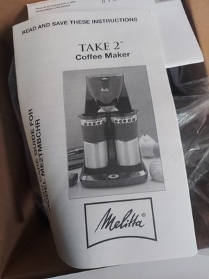 Melitta Take 2 Dual Travel Mug Coffee Maker ME2DTMB New in Box
