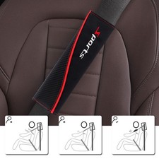 Car Seat Belt Cover Strap Pad Shoulder Protections Suede Carbon Fiber