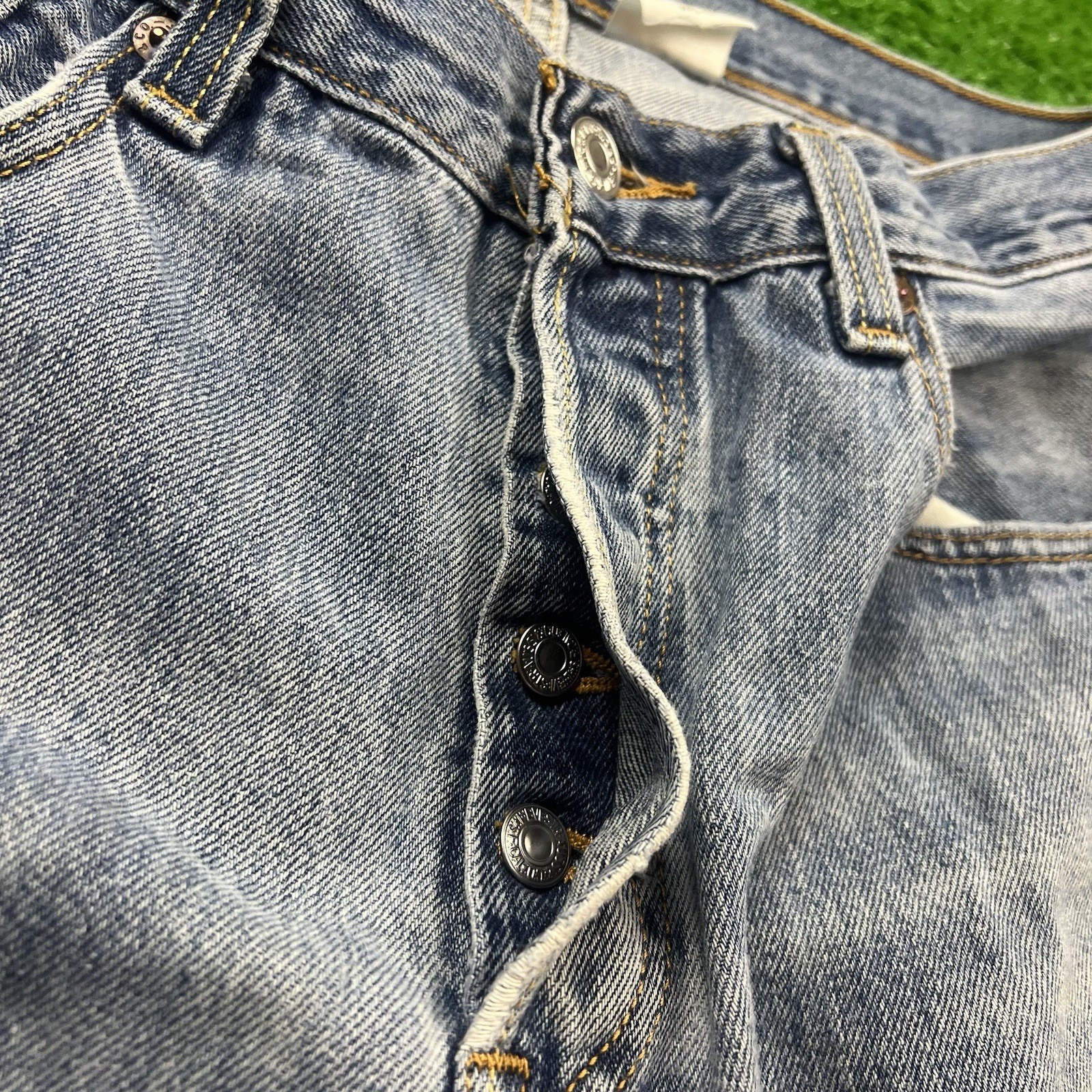 Custom Levis 501 Patchwork Jeans 33x36 Straight L… - image 6