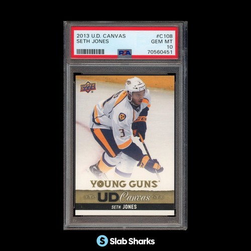 2013 UPPER DECK #C108 SETH JONES UD CANVAS YOUNG GUNS ROOKIE RC PSA 10