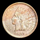 1907 Indian Head Cent, AU/MS