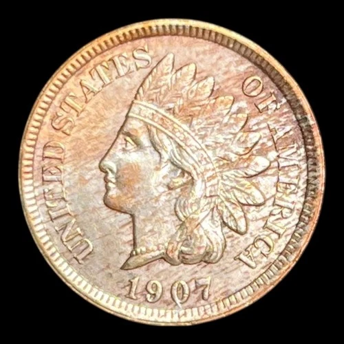 1907 Indian Head Cent, AU/MS