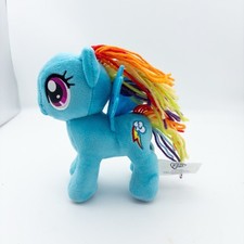 Hasbro My Little Pony Rainbow Dash Plush Figure Exclusive MLP Yarn Hair 7  2016