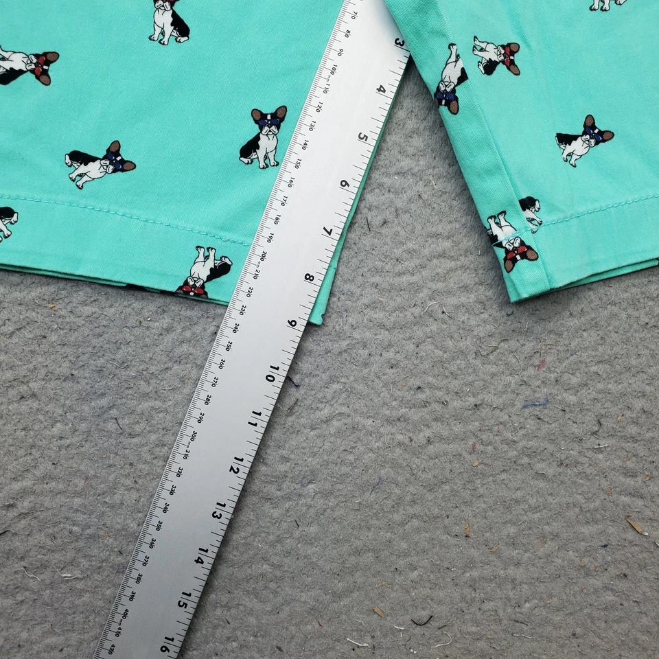 Plugg Chino Shorts Mens Size 31 Multi Stretch Bulldog Frenchie Print Flex Waist - Image 4 of 4