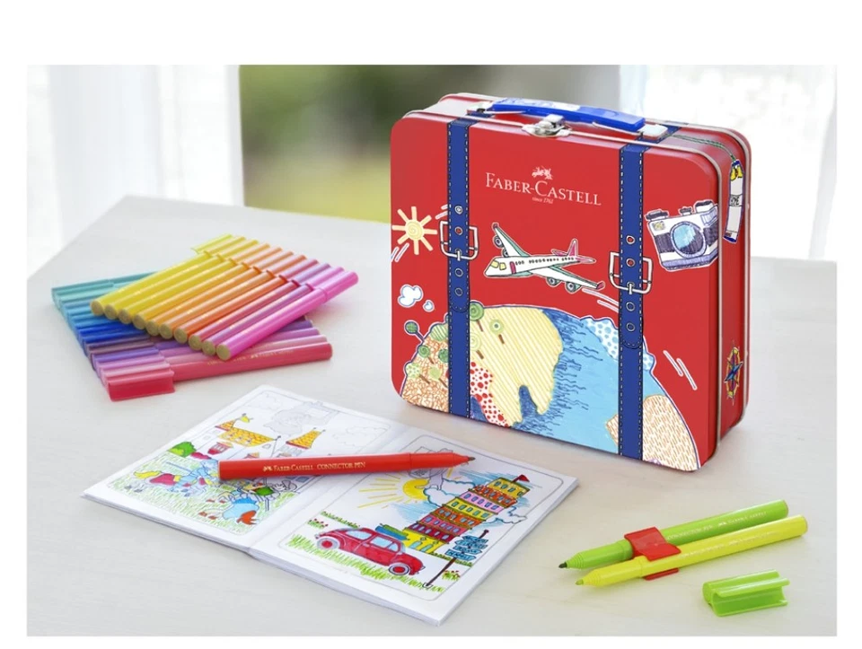 40 FABER-CASTELL Fasermaler CONNECTOR PEN, 40er Reisekoffer - Bild 2 von 2