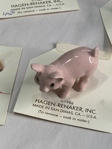 Vtg 1986 Hagen Raniker Miniature Figurine Lot 10 Pc Org Card - Picture 11 of 12
