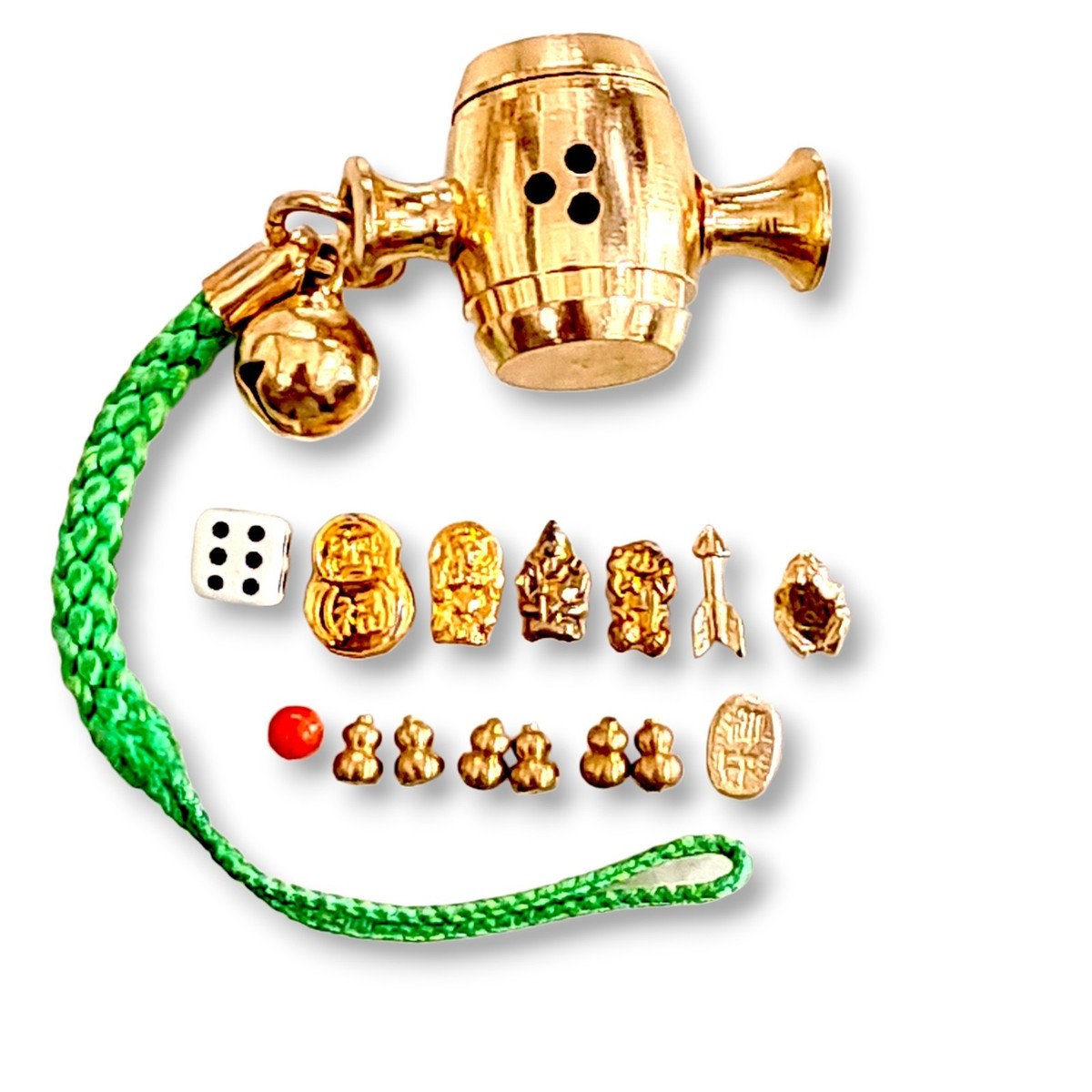 Japanese Strap Netsuke Gold Hammer Gavel Daikoku Wealth Lucky