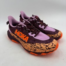 Hoka Speedgoat 6 Women Purple Orange Trail Running Shoes 1156933 FWR Size 6 MD