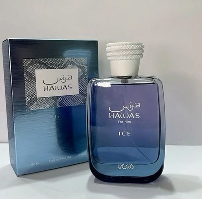 Hawas Ice for Men Eau de Parfum Spray 3.4 Oz/100 ml -BRAND NEW SEALED B0X