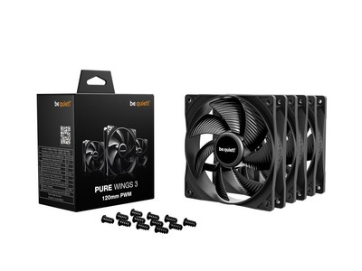 be quiet! Pure Wings 3 120mm Quiet PWM High-Speed Case Fan | Speed-regulating