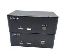 LOT OF 2 StarTech | SV231DD2DUA | 2 Port Dual DVI USB KVM Switch