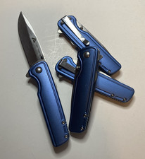 Ozark Trail Folding Knife 7” Blue Anodized Aluminum Handle, Spring Assisted Open Ozark Trail Folding Knife 7” Blue Anodized Aluminum Handle, Spring Assisted Open - Image 1