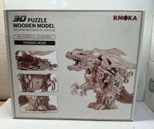 RMOKA 3D Puzzle Wooden Model Mechanical Assembly Walking Mechanical Dragon Inbox