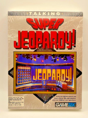 New Sealed Talking Super Jeopady Gametek PC Game IBM Floppies 1991 Big Box