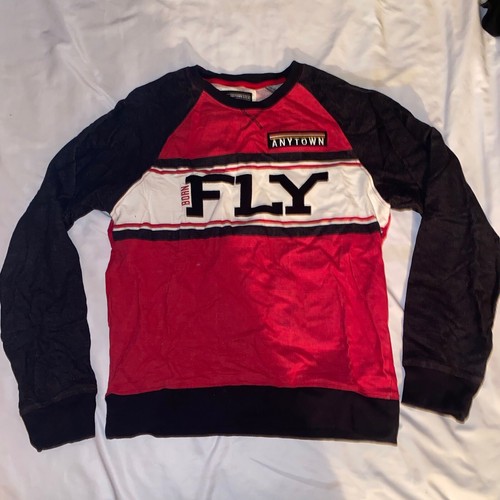 Born Fly Anytown Sweatshirt Size Large Multicolor Graphic black Red White - Picture 10 of 10