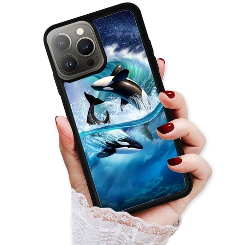 Fitted Case Skin For iPhone SE XS XR Max 5 6 7 8 Plus Oceans Orcas Killer Whales - Picture 17 of 25