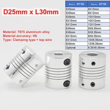 D25L30 Coupler Clamping Flexible Shaft Couplings CNC Spiral Encoder 3D Printer