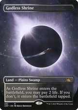 BORDERLESS Godless Shrine ~ Unfinity [ NearMint ] [ Magic MTG ]